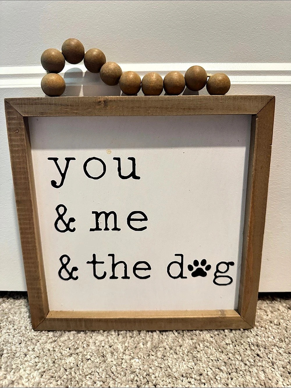 Hobby Lobby You & Me & The Dog Wood Sign Wall Sign